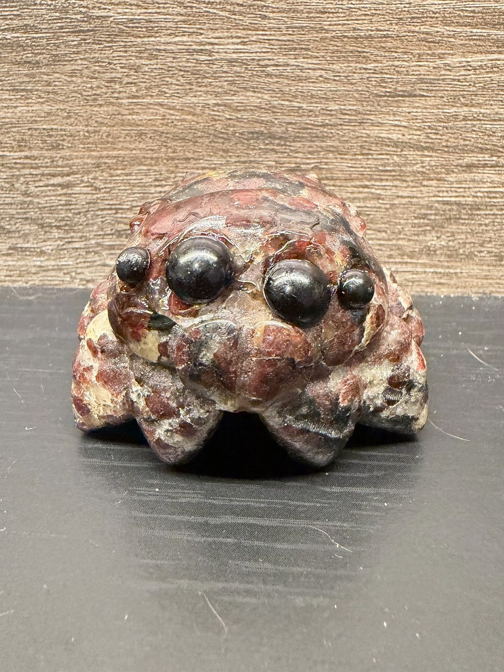 Garnet Jumping Spider Crystal Carving Great Halloween Decoration